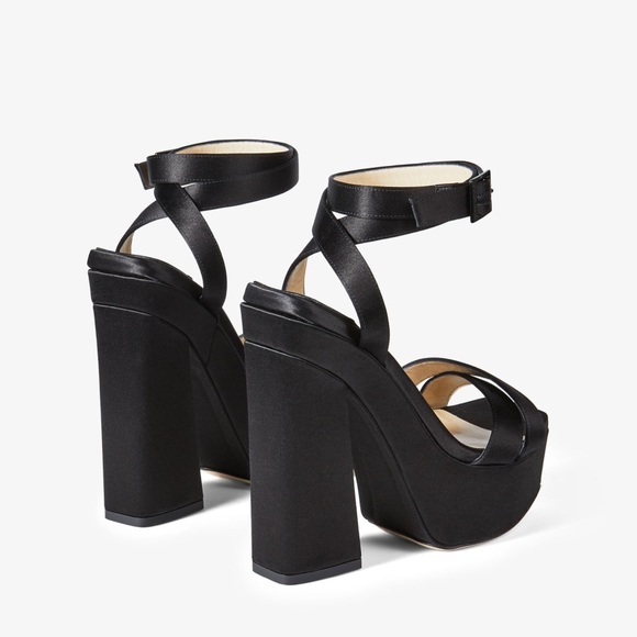 Jimmy Choo Gaia 140 Platform heeled sandals sz 37.5 - Picture 8 of 16